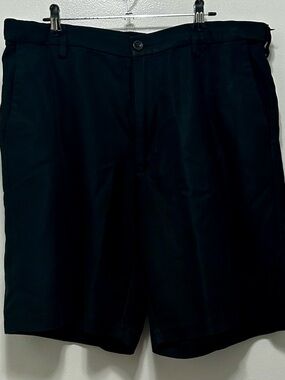 Chaps Black Flat-Front Men's Shorts